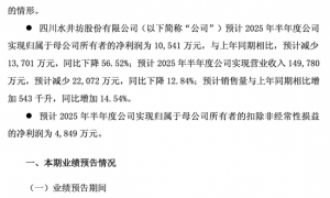 白酒首份半年业绩预告现“量升价跌”困局：水井坊营收15亿，净利腰斩
